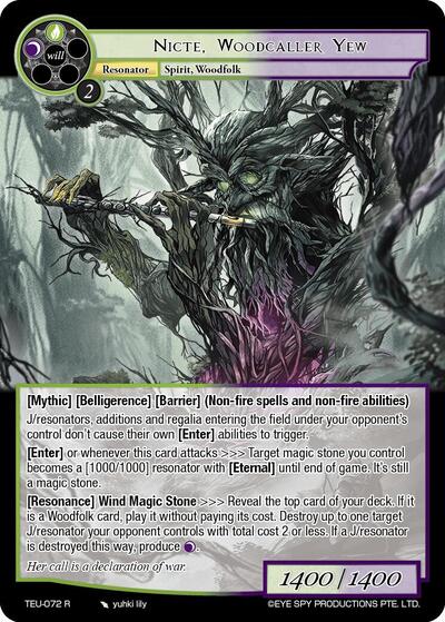 Nicte, Woodcaller Yew 