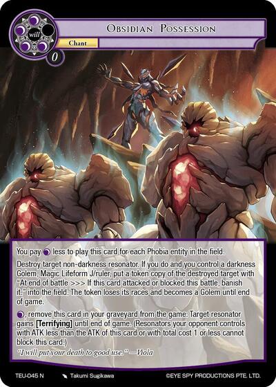 Obsidian Possession 