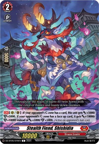Stealth Fiend, Shishidia [D-Format] DZ-BT05/070EN