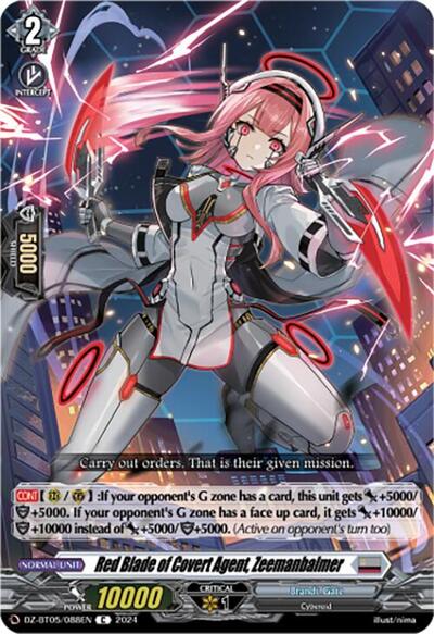 Red Blade of Covert Agent, Zeemanbalmer [D-Format] DZ-BT05/088EN