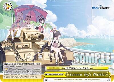 Summer Sky's Wishlist BAV/W112-E035 CR