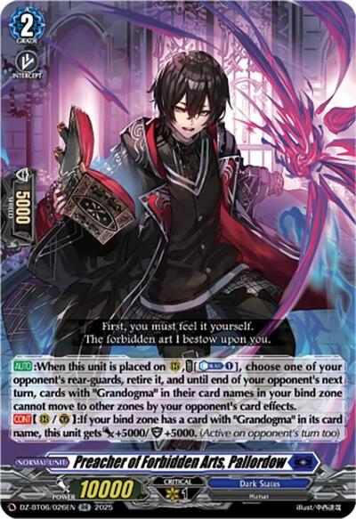 Preacher of Forbidden Arts, Pallordow [D-Format] DZ-BT06/026EN