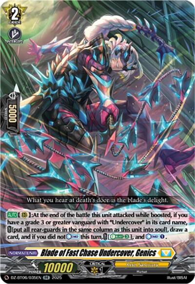Blade of Fast Chase Undercover, Genics [D-Format] DZ-BT06/035EN