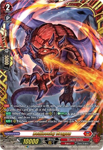 Bellicosity Dragon [D-Format] DZ-BT06/FFR03EN