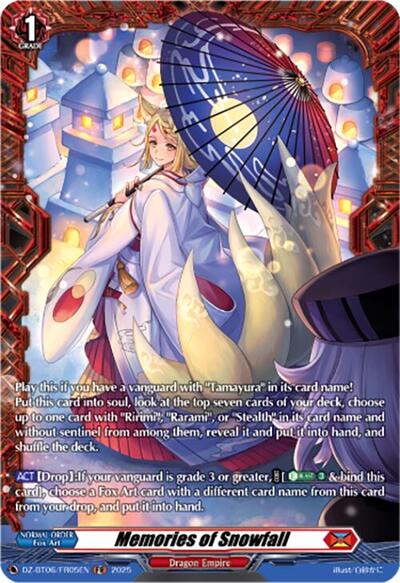 Memories of Snowfall [D-Format] DZ-BT06/FR05EN