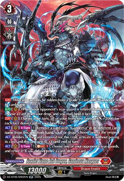 Scarlet Flame Ash Dragon, Gandeeva Masques [D-Format] DZ-BT06/SR02EN