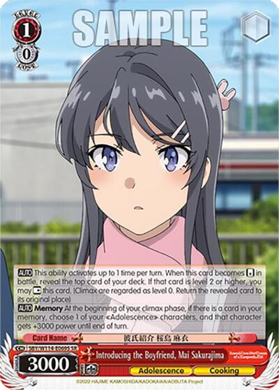 Introducing the Boyfriend, Mai Sakurajima SBY/W114-E069S SR