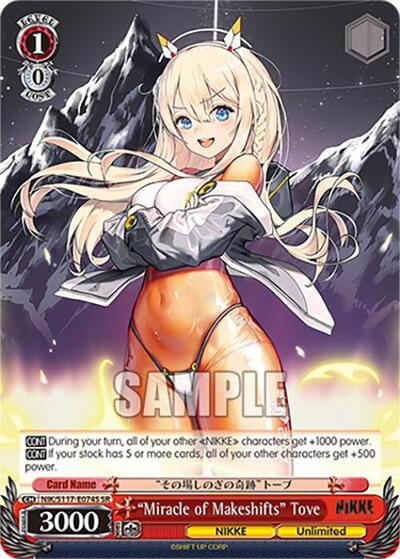 “Miracle of Makeshifts” Tove NIK/S117-E074S SR
