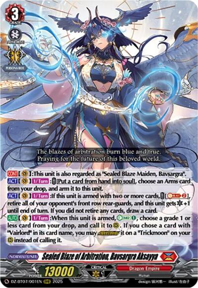 Sealed Blaze of Arbitration, Bavsargra Aksayya [D-Format] DZ-BT07/001EN