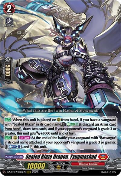 Sealed Blaze Dragon, Yyugmashad [D-Format] DZ-BT07/003EN