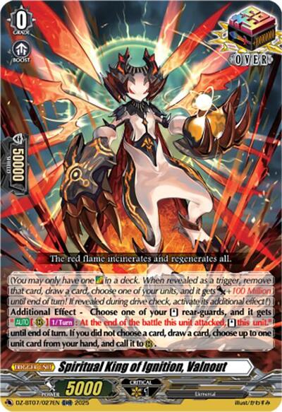 Spiritual King of Ignition, Valnout [D-Format] DZ-BT07/027EN