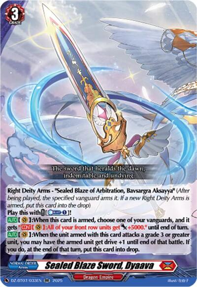 Sealed Blaze Sword, Dyaava [D-Format] DZ-BT07/033EN