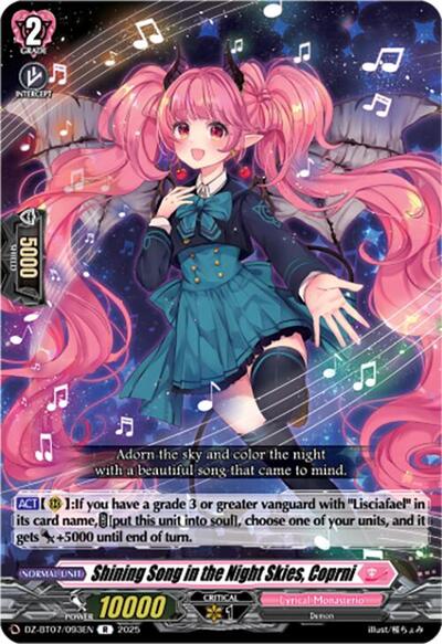 Shining Song in the Night Skies, Coprni [D-Format] DZ-BT07/093EN