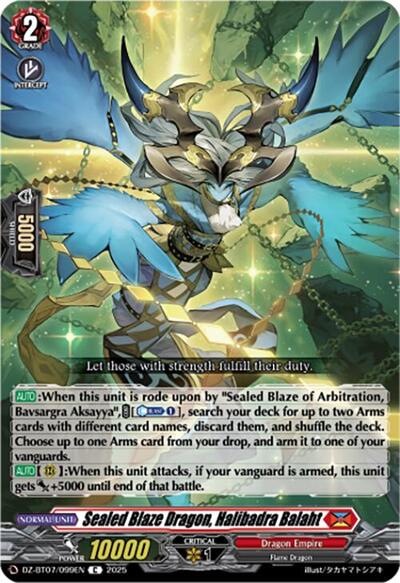 Sealed Blaze Dragon, Halibadra Balaht [D-Format] DZ-BT07/099EN