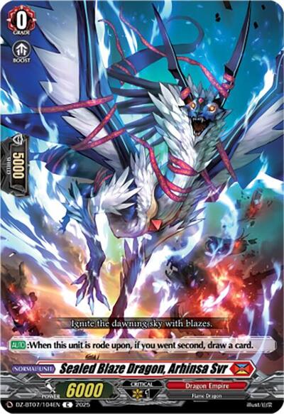 Sealed Blaze Dragon, Arhinsa Svr [D-Format] DZ-BT07/104EN