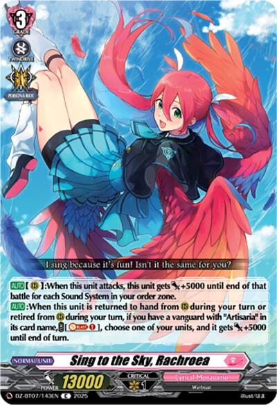 Sing to the Sky, Rachroea [D-Format] DZ-BT07/143EN