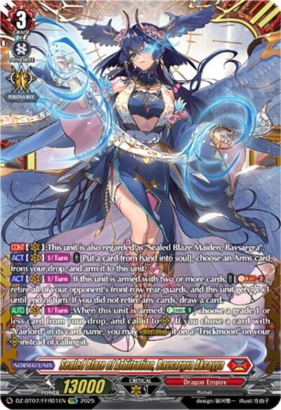 Sealed Blaze of Arbitration, Bavsargra Aksayya [D-Format] DZ-BT07/FFR01EN