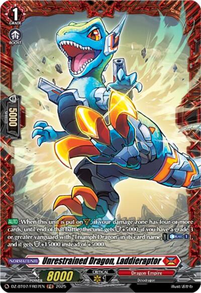 Unrestrained Dragon, Laddieraptor [D-Format] DZ-BT07/FR07EN