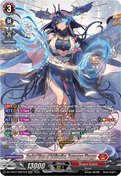 Sealed Blaze of Arbitration, Bavsargra Aksayya [D-Format] DZ-BT07/SR01EN
