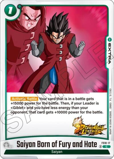 Saiyan Born of Fury and Hate (FS10-17) [Fusion World] FS10-17