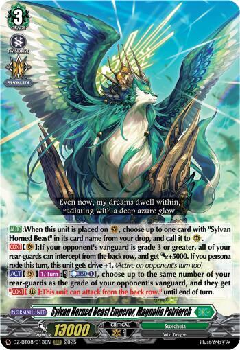 Sylvan Horned Beast Emperor, Magnolia Patriach [D-Format] DZ-BT08/013EN