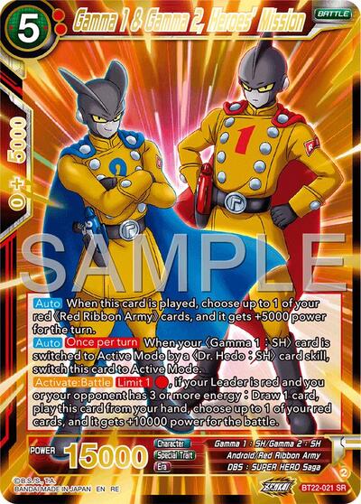 Gamma 1 & Gamma 2, Heroes´ Mission BT22-021
