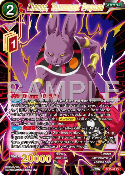 Champa, Tournament Proposal EX25-02