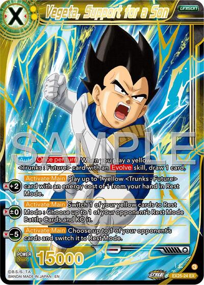 Vegeta, Support for a Son EX25-24