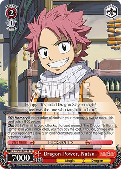 Dragon Power, Natsu FT/EN-S02-T16 TD RE