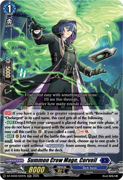 Summon Crow Mage, Corvoll [D-Format] DZ-SS08/022EN