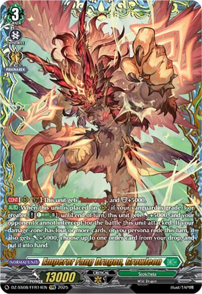 Emperor Fang Dragon, Growleon [D-Format] DZ-SS08/FFR14EN