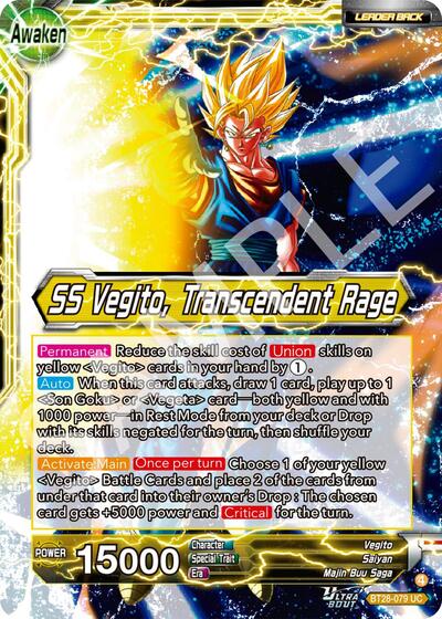 Vegito // SS Vegito, Transcendent Rage BT28-079
