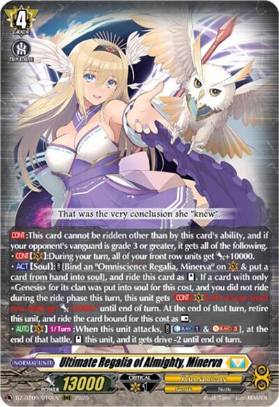 Ultimate Regalia of Almighty, Minerva [D-Format] DZ-BT09/010EN