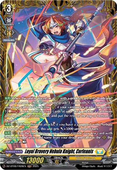 Loyal Bravery Nebula Knight, Corleanis [D-Format] DZ-BT09/FR28EN