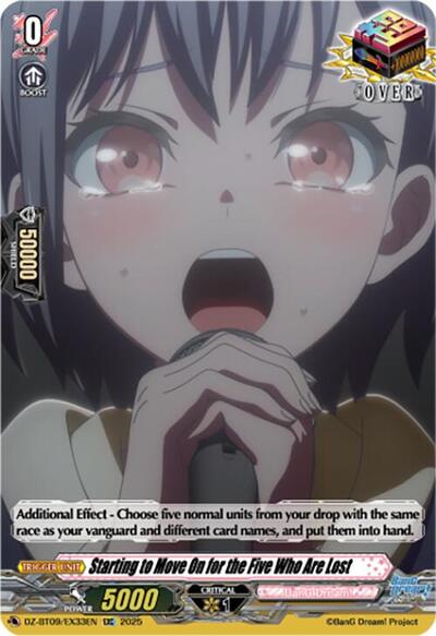 Starting to Move On for the Five Who Are Lost [D-Format] DZ-BT09/EX33EN