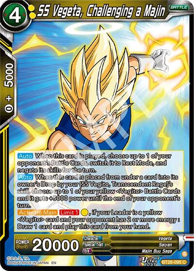 SS Vegeta, Challenging a Majin BT28-095