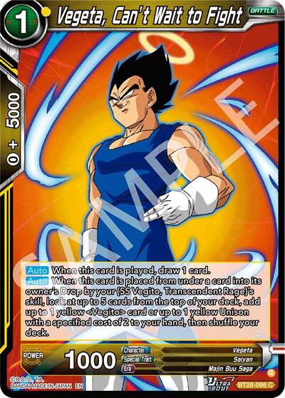 Vegeta, Can't Wait to Fight BT28-096