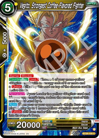 Vegito, Strongest Coffee-Flavored Fighter BT28-100