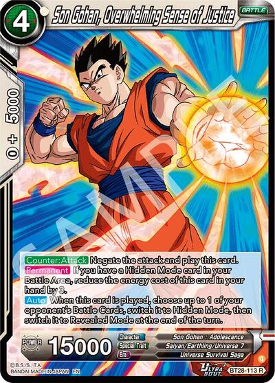 Son Gohan, Overwhelming Sense of Justice BT28-113