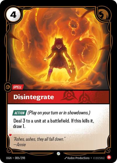 Disintegrate 005/298