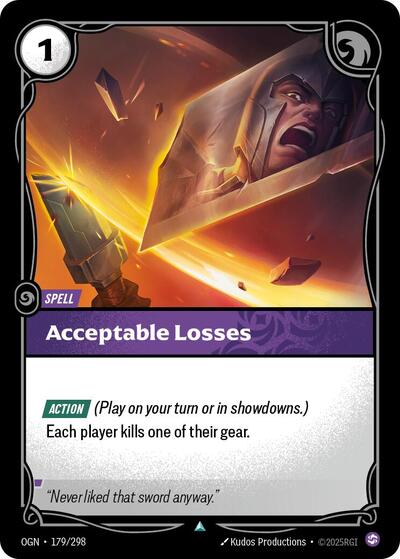 Acceptable Losses 179/298