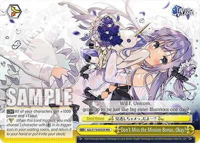 Don't Miss the Mission Bonus, Okay? AZL/S119-E032R RRR