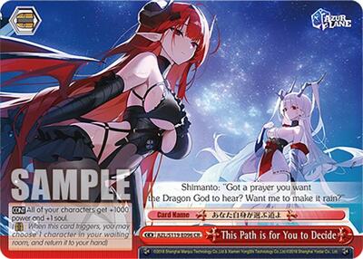 This Path is for You to Decide AZL/S119-E096 CR