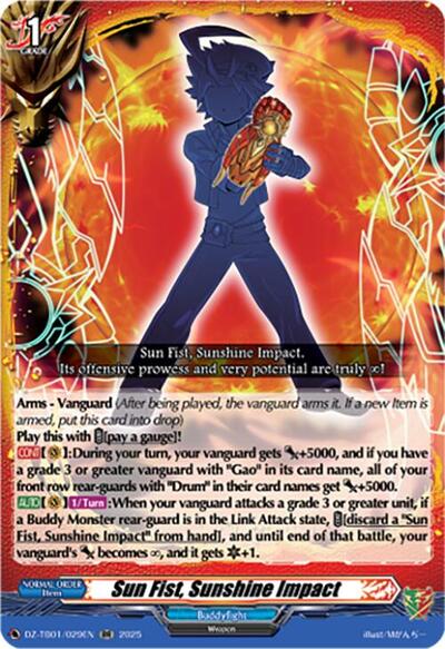 Sun Fist, Sunshine Impact [D-Format] DZ-TB01/029EN