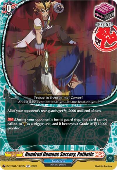 Hundred Demons Sorcery, Pathetic [D-Format] DZ-TB01/112EN