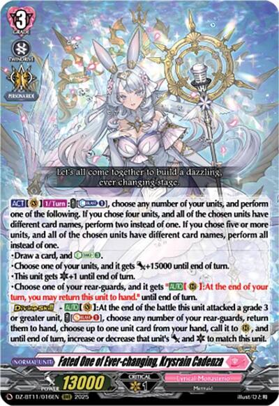 Fated One of Ever-changing, Krysrain Cadenza [D-Format] DZ-BT11/016EN