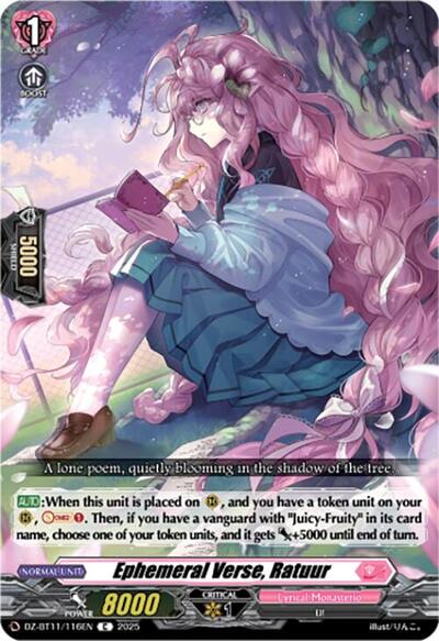 Ephemeral Verse, Ratuur [D-Format] DZ-BT11/116EN