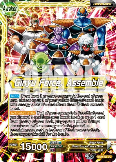 Ginyu // Ginyu Force, Assemble BT29-058