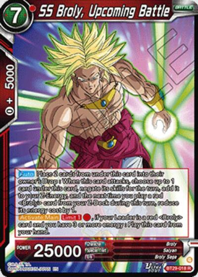 SS Broly, Upcoming Battle BT29-018