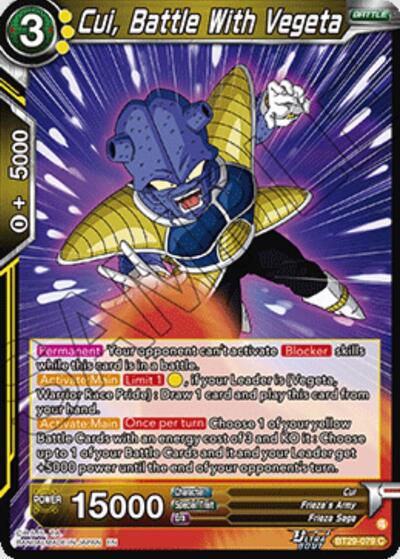Cui, Battle With Vegeta BT29-079